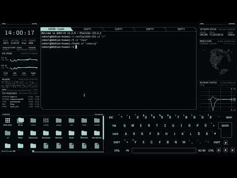 eDEX UI Futuristisches Terminal unter Linux