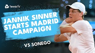 Jannik Sinner Begins Madrid Campaign vs Lorenzo Sonego | Madrid 2024 Highlights
