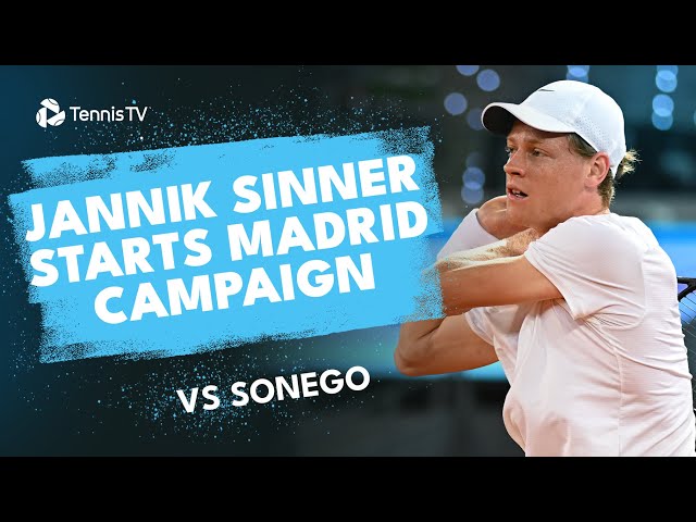 Jannik Sinner Begins Madrid Campaign vs Lorenzo Sonego | Madrid 2024 Highlights class=