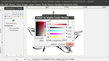 GIMP Colour To Alpha