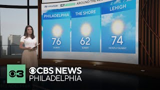 Temps back in the 70s Monday in Philadelphia, even hotter weather on the way tomorrow