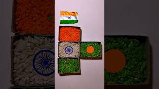 aCreative Rice Art: India vs Bangladesh Flag Challenge #india #flag #colors #shorts