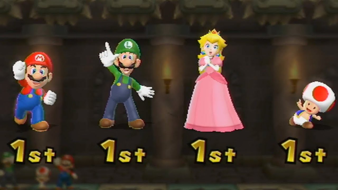Mario Party 9 - Garden Battle - Mario vs Luigi vs Peach vs Toad (Master Cpu)