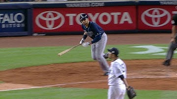 TB@NYY: Loney scores Zobrist with single to center