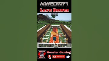 Minecraft Lava Bridge Tutorial 🌉 #minecraft #shorts #gaming
