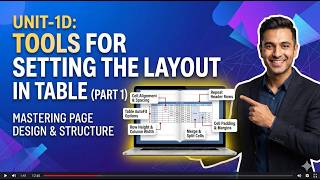 Unit 1D Tools for setting the layout in Table Part 1