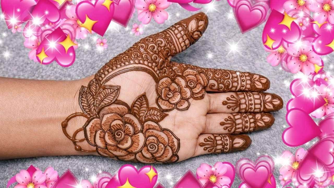 Intricate Rose Mehndi Design for palm || mehndi design Henna