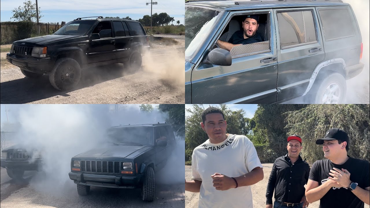 ME ACABÉ LAS LLANTAS DE LA CHEROKEE! CON EL HUMBERTO EL KC EL CONEJO Y EL PITIN!! ASÍ TERMINAMOS !!