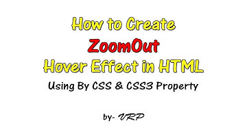 2-ZoomOut Hover Effects Using CSS  Property in Hindi