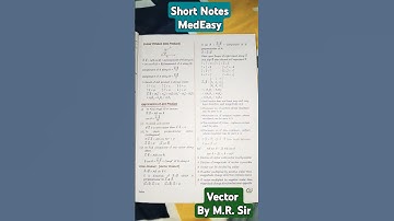 Vector short notes written by The M.R. Sir (Medeasy)#shorts #physicswallah #neet #motivation #mbbs