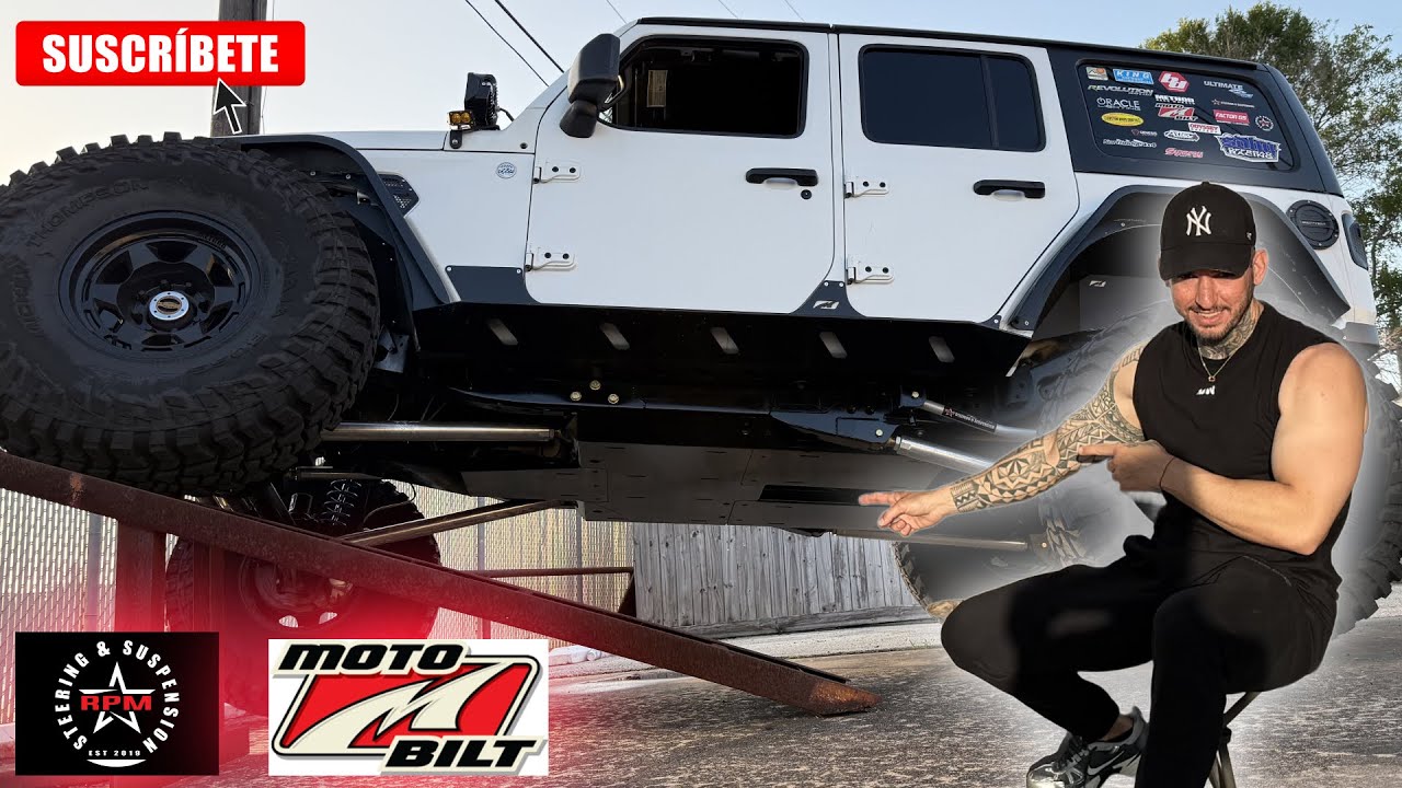 INSTALACIÓN DE SKID PLATE MOTOBILT MB1099 CON LONG ARM DE RPM STEERING RPM-3030GL2A.