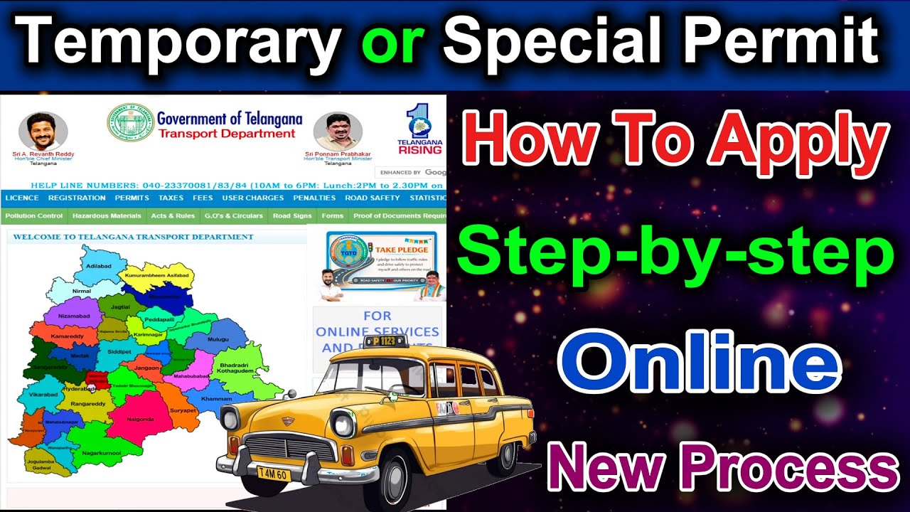 How to Apply Temporary/Special Permit online in Telangana RTA 2026