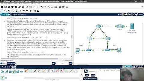 9.3.3 Packet Tracer - HSRP Configuration Guide