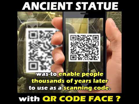 Bức tượng Maya cổ đại có khuôn mặt gắn mã QR