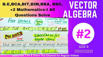 How to solve Vector Algebra |Reciprocal equations| engineering math| vector space |maths|vector|math