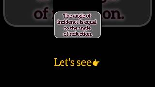 Angle In, Angle Out: Light Explained ✨ 👀 #scienceshorts #youtubeshorts #funscience #experiment #fyp