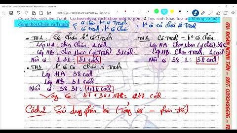 TOÁN 11 - CHƯƠNG D2: TỔ HỢP - XÁC SUẤT - BÀI 1: QUY TẮC ĐẾM (Phần 1)