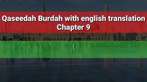 Qaseedah Burdah with english translation - Chapter 9