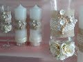 Հարսանյաց մոմեր եվ բաժակներ/ Wedding candle & glasses/Свадебные свечи и бокалы своими руками