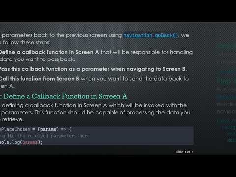 How to Send Params with navigation.goBack in React Navigation