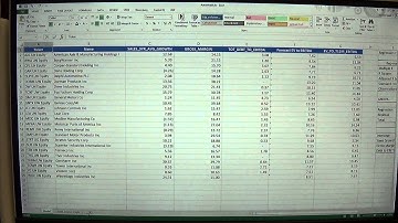 Simple Stock Screening Model Using Bloomberg and Excel