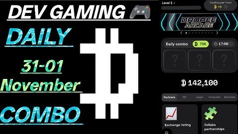 Dropee Daily Combo | 31-01 November | Dropee Daily Combo Today #kdp_gaming