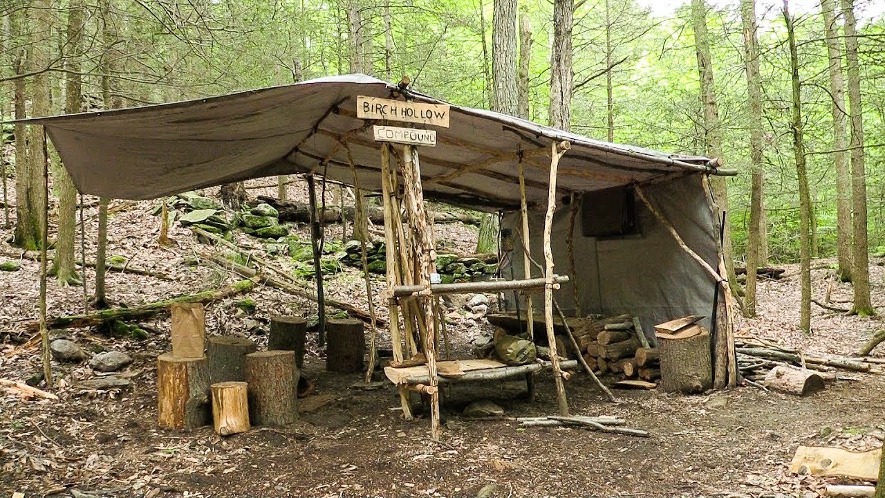 Overnight at Semi Permanent Bushcraft Camp Episode 1 YouTube