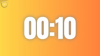 10 Seconds Countdown Timer (in Yellow & Orange Gradient Background)