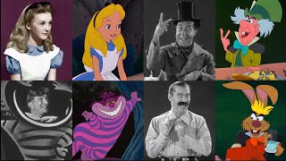 Alice In Wonderland Voice Cast Side By Side Comparison