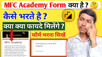 MFC Academy Form Kaise bharte hai || Moj For Creator Academy Form