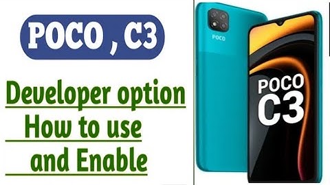 Poco c3 Developer options l Developer Settings Poco c3
