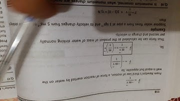 Force due to water flow | First year Physics|