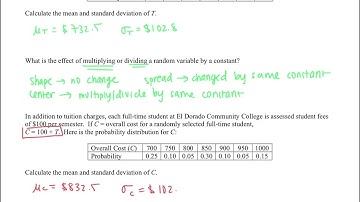 6.2 Notes: Transformations & Combinations of Random Variables