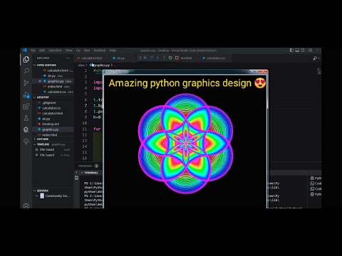 python turtle graphics design video | cool design in python