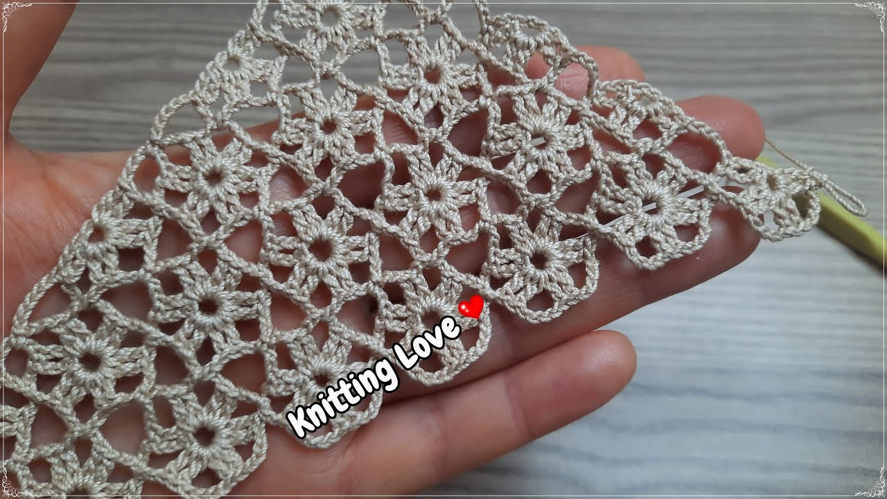 WONDERFUL Very Beautiful Flower Crochet Pattern Tunisia Knitting Free Tutorial for beginners 2022