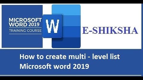 How to create a multi-level list in Word