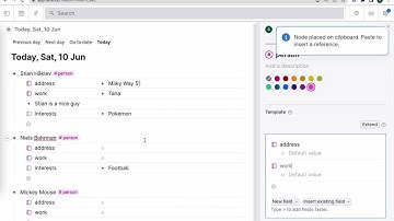 Concepts in Tana: Supertags and templates