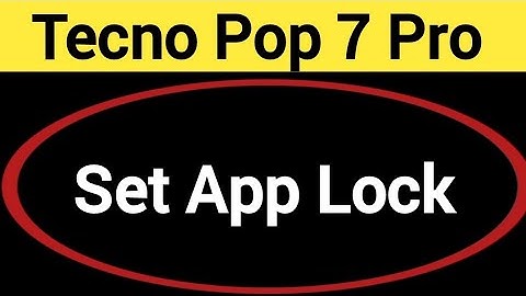 how to set App lock, Tecno Pop 7 Pro me Applock kaise set kare