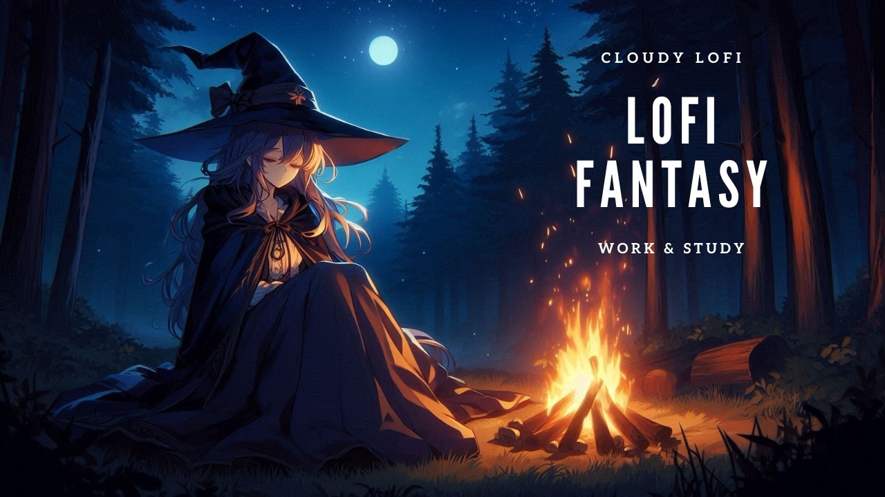 🎧 the fire burns low as sleep slowly arrives 🌙– Medieval Night Lo-Fi | Campfire & Bard Ambience