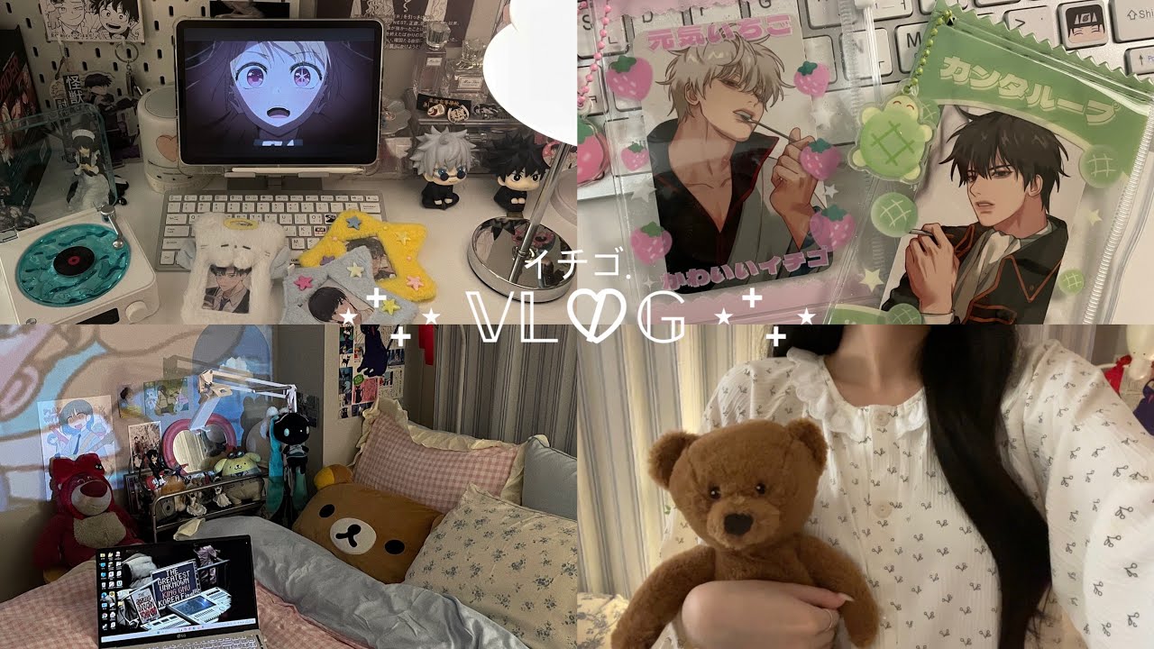 🍓𝕍𝕃𝕆𝔾 | 안녕? 난 테무 긴딸기 • 방꾸미기 • 택배깡 • 포카 바인더 • 오타쿠 브이로그