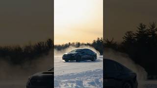 Frozen lake. Studded tires. Drive Now.