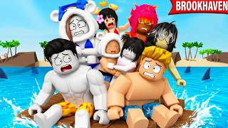 10 AMICI BLOCCATI SU UNA zattera su BROOKHAVEN ROBLOX