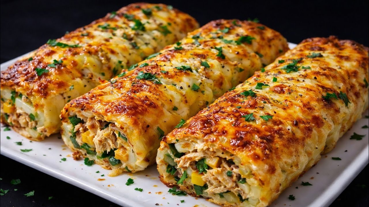 Просто смешайте 3 яйца и картошку! Это блюдо мгновенно произведет впечатление на всех!