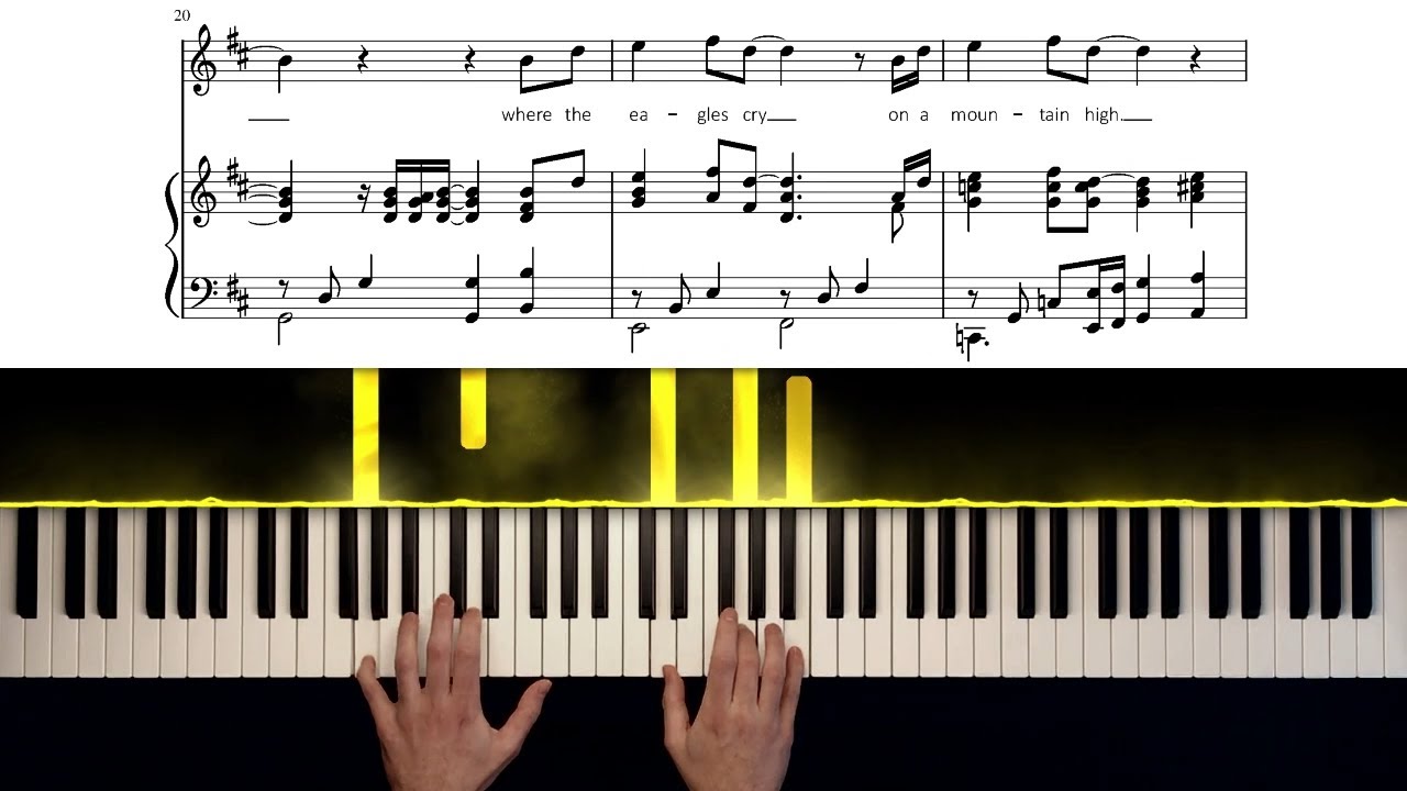 Joe Cocker "Up Where We Belong" (arr. Mark Brymer) SAB Choir Piano - View #14