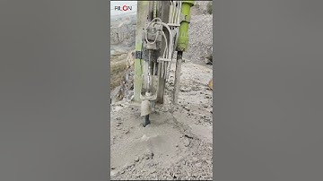The integrated rock drill and splitter triples the efficiency