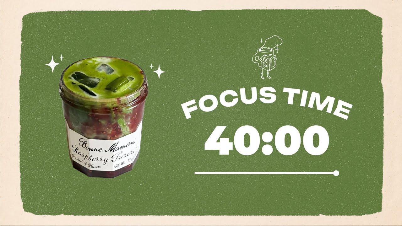 🥀 Study with Me | Rose Jam Matcha Latte | 40/10 Timer | Chill Lo-fi 🎶 | 4 Hour Focus Session