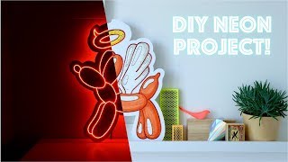 How to make DIY Neon Art Sign with glowing EL WIRE