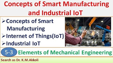Concepts of Smart Manufacturing and Industrial IoT