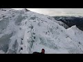 Glacier de bossons  survol des crevasses en parapente