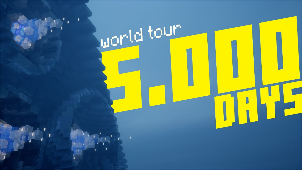 My 5.000 days Minecraft forever World (Cinematic tour) - YouTube
